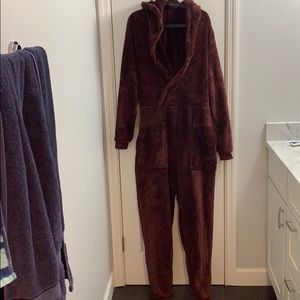 ASOS Burgundy Robe Onesie Size M